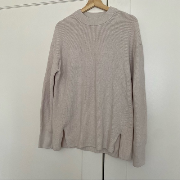 Lululemon Merino Wool-Blend Ribbed Crewneck Sweater - White Opal - Picture 4 of 8